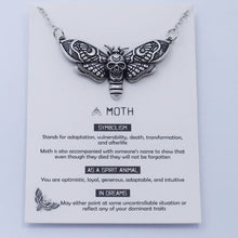 Charger l&#39;image dans la galerie, 1pcs Deaths Head Skull Moth necklace with card rebirth meaning gift for her  Handmadebynepal   