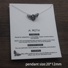 Charger l&#39;image dans la galerie, 1pcs Deaths Head Skull Moth necklace with card rebirth meaning gift for her  Handmadebynepal   