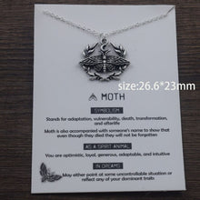 Charger l&#39;image dans la galerie, 1pcs Deaths Head Skull Moth necklace with card rebirth meaning gift for her  Handmadebynepal   