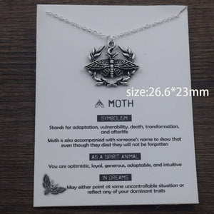 1pcs Deaths Head Skull Moth necklace with card rebirth meaning gift for her  Handmadebynepal   