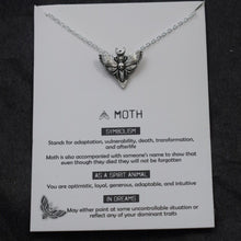 Load image into Gallery viewer, 1pcs Deaths Head Skull Moth necklace with card rebirth meaning gift for her  Handmadebynepal   