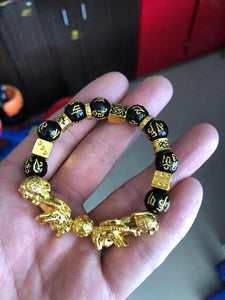 2PCS Obsidian Stone Beads Bracelet Pixiu Bracelet Black Wealth Bracelet Feng shui Bracelets Luck Bracelet for Women Men 2023  Handmadebynepal   