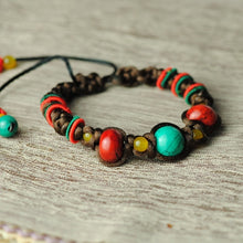 Load image into Gallery viewer, 5 Designs vintage Nepal bracelet, New handmade braided bracelet nature stones,Original Design Simple ethnic bracelet  Handmadebynepal   