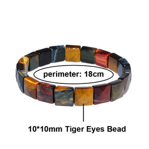 Colorful Tiger Eyes Natural Stone Beads Bangles &amp; Bracelets Handmade Jewelry Energy Bracelet for Women or Men  Handmadebynepal   