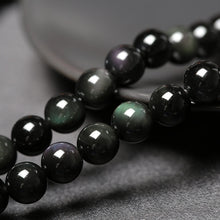 Charger l&#39;image dans la galerie, Black Rainbow Obsidian Natural Stone Bracelets Couple Multilayer Beads Strand bracelets &amp; bangles For Women And Men  Handmadebynepal   