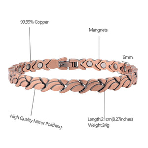 Pure Copper Magnetic Bracelet for Women Pain Relief for Arthritis and Carpal Tunnel Migraines Tennis Elbow  Handmadebynepal   