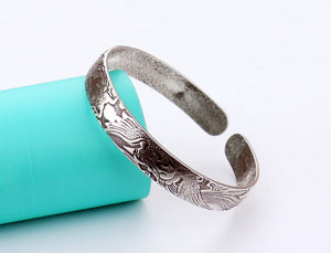 Fashion 925 silver bracelet, men and women to restore ancient ways Thai silver dragon and phoenix bangles Free shipping jewelry  Handmadebynepal   