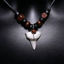 Cargar imagen en el visor de la galería, 1PC Hawaii Surfer Jewelry Handmade Imitation Shark Teeth Pendant New Zealand Maori Tribal bone Choker WoMen&#39;s Men&#39;s Necklace  Handmadebynepal   