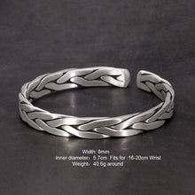 Indlæs billede til gallerivisning Heavy Solid 999 Pure Silver Twisted Bangles For Men Women Handcrafted Viking Armband Man Cuff Bangles  Handmadebynepal Type2 8mm  