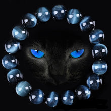 Indlæs billede til gallerivisning High Quality Blue Tiger Eye Buddha Bracelets Natural Stone Round Beads Elasticity Rope Men Women Bracelet  Handmadebynepal Beads 6mm  