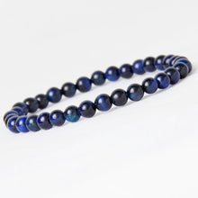 Laden Sie das Bild in den Galerie-Viewer, High Quality Blue Tiger Eye Buddha Bracelets Natural Stone Round Beads Elasticity Rope Men Women Bracelet  Handmadebynepal   
