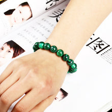 Load image into Gallery viewer, Green Malachite Men Bracelets &amp; Bangle for Women Crystal Charm Bracelet Buddhist beads Birthday Gift  Handmadebynepal   