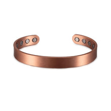 Load image into Gallery viewer, Matte Copper Magnetic Bracelet Men Arthritis Adjustable High Magnets 10mm Men Cuff Bracelet Magnetic Energy Bracelet Male  Handmadebynepal   