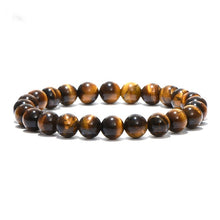 Load image into Gallery viewer, Minimalist 4mm 6mm 8mm 10mm Tiger eyes Beads Bracelet Men Charm Natural Stone Braslet For Man Handmade Casual Jewelry Pulseras  geneviere 8mm  