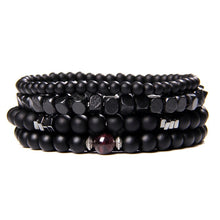 Afbeelding in Gallery-weergave laden, Natural Labradorite Bracelets Set Clear Energy Real Hematite Bracelets Men Polished Black Onyx Stone Beads Bracelets For Women  Handmadebynepal   