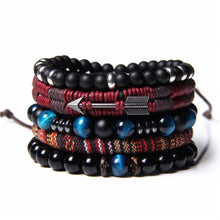 Afbeelding in Gallery-weergave laden, Natural Labradorite Bracelets Set Clear Energy Real Hematite Bracelets Men Polished Black Onyx Stone Beads Bracelets For Women  Handmadebynepal   