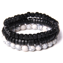 Afbeelding in Gallery-weergave laden, Natural Labradorite Bracelets Set Clear Energy Real Hematite Bracelets Men Polished Black Onyx Stone Beads Bracelets For Women  Handmadebynepal   