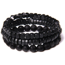 Afbeelding in Gallery-weergave laden, Natural Labradorite Bracelets Set Clear Energy Real Hematite Bracelets Men Polished Black Onyx Stone Beads Bracelets For Women  Handmadebynepal   