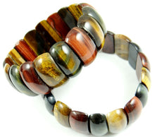 Load image into Gallery viewer, Natural Stone Tiger eye Unakite agates Quartz crystal bead bracelet energy Bangles Stretch Chain bracelets for women  Handmadebynepal NO.3  