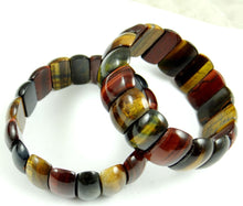 Load image into Gallery viewer, Natural Stone Tiger eye Unakite agates Quartz crystal bead bracelet energy Bangles Stretch Chain bracelets for women  Handmadebynepal   