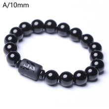 Load image into Gallery viewer, Handmadebynepal New Natural Black Obsidian Bead Dragon Phoenix Strand Bracelet For Men Women Couples Lovers Totem Buddha Lucky Amulet Jewelry  Handmadebynepal A  