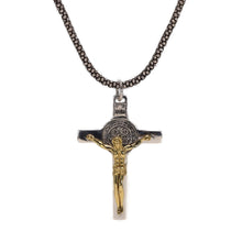 Load image into Gallery viewer, Real 925 Sterling Silver Catholic Cross Pendant Amulet Necklace Jesus Christ Jewelry for Men and Women  Handmadebynepal   