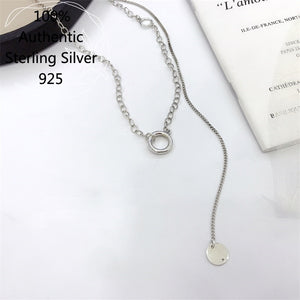 Sterling Silver Circle Collares Collar De Plata De Ley 925 Para Mujer Vintage Necklace Chain For Women Hombre Original  Handmadebynepal   