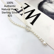 Indlæs billede til gallerivisning Sterling Silver Plata 925 Ball Pearl Initial Necklace Chain Collares Collar Para Mujer For Women 목걸이 Collier Femme Original 2022  Handmadebynepal   