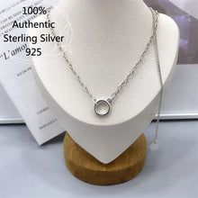 Load image into Gallery viewer, Sterling Silver Circle Collares Collar De Plata De Ley 925 Para Mujer Vintage Necklace Chain For Women Hombre Original  Handmadebynepal 40-45cm China 