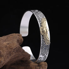 Load image into Gallery viewer, S925 Sterling Silver Bracelets for Men Women New Fashion Eternal Vine Totem Flying Eagle Bangle Pure Argentum Hand Jewelry  Handmadebynepal   