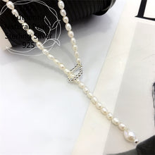 Load image into Gallery viewer, Sterling Silver Plata 925 Ball Pearl Initial Necklace Chain Collares Collar Para Mujer For Women 목걸이 Collier Femme Original 2022  Handmadebynepal   