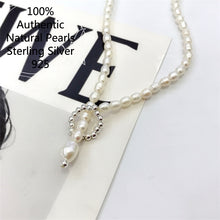 画像をギャラリービューアに読み込む, Sterling Silver Plata 925 Ball Pearl Initial Necklace Chain Collares Collar Para Mujer For Women 목걸이 Collier Femme Original 2022  Handmadebynepal   