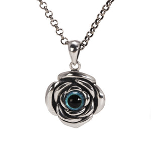 Sterling Silver 925 Rose Vintage Pendant Men & and Women & Lucky Eye Necklace Fashion Men & Jewelry  Handmadebynepal   