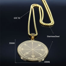 Load image into Gallery viewer, Handmadebynepal Talisman Of Protection Good Luck Wealth Seal Of Solomon Stainless Steel Necklaces &amp; Pendants Women/Men Jewelry joyas  Handmadebynepal   