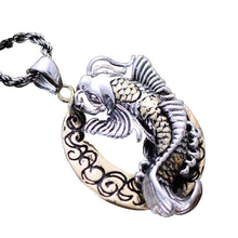 画像をギャラリービューアに読み込む, Thai Silver Moon And Cute Fish Pendant For Blessing Brimful Happiness Pure 925 Silver Jewelry Best Gift Talisman Amulet  Handmadebynepal   