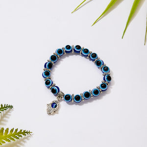 Handmadebynepal Turkish Lucky Evil Eye Bracelets Blue Evil Eye Bead Bracelet Men Women Handmade Lucky Jewelry Charm Bracelet Female  genevierejoy   